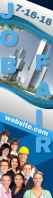 Job fair flyer Skyscraper, breed template
