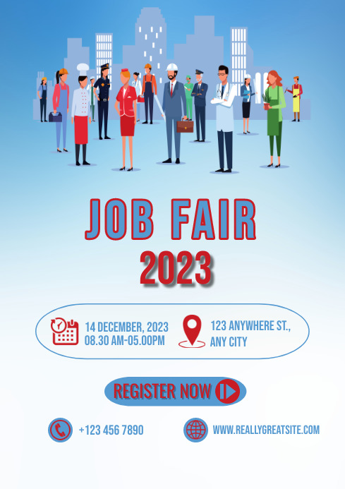 Job Fair Roster JOB FAIR TEMPLATE | PosterMyWall