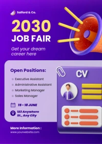 job fair template A4
