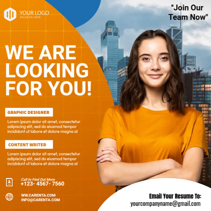 Job Hiring Ads Template | PosterMyWall