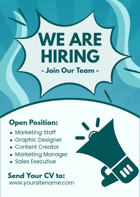 Job Hiring Ads A6 template