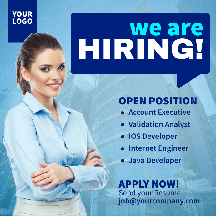 Job Hiring Ads Template | PosterMyWall