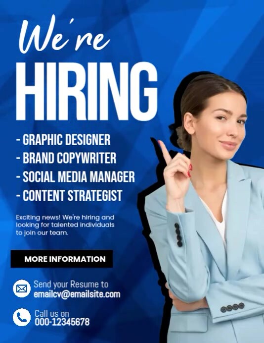 Job Hiring Advertisement Template | PosterMyWall