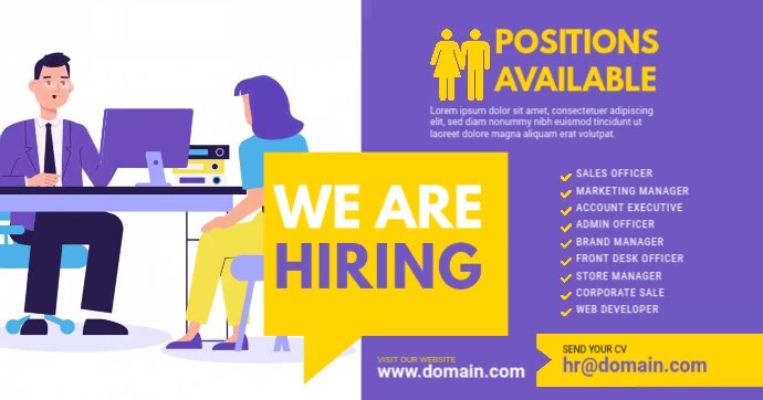 Copy of Job Hiring Advertisement Facebook Shared Image | PosterMyWall