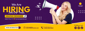 Job Hiring Banner Facebook-coverfoto template