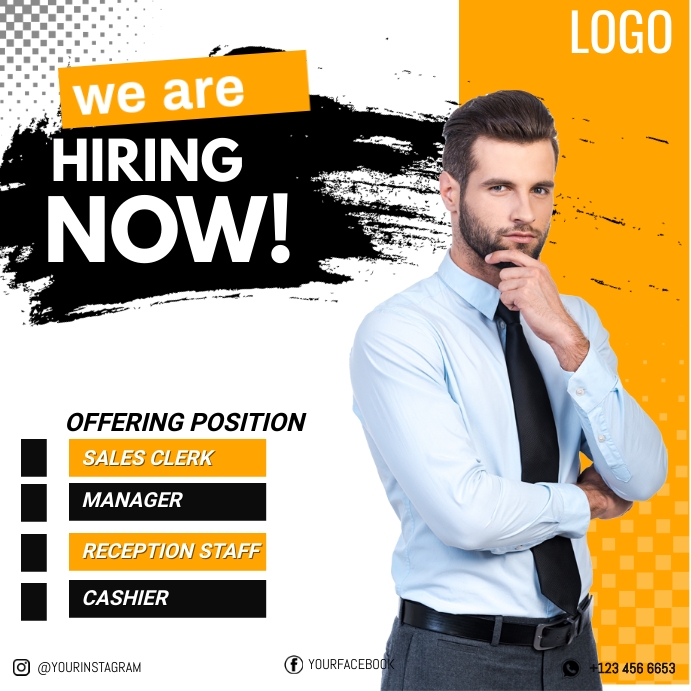 Hiring Pattern Job Hiring Design Templat | PosterMyWall