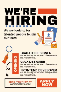 Job Hiring Poster template