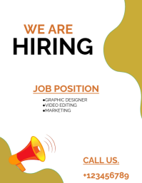 JOB HIRING FLYER TEMPLATE Ulotka (US Letter)