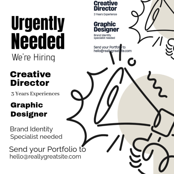 Job hiring graphic designer post Template | PosterMyWall