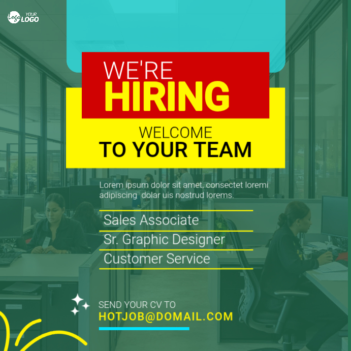 Job Hiring Instagram Post Template | PosterMyWall