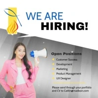 Job Hiring Instagram Video Template Square (1:1)