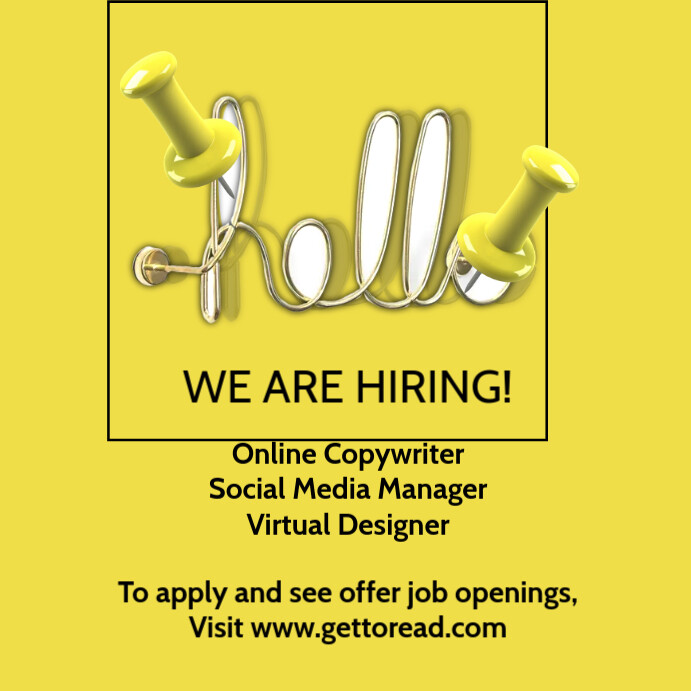 Job Hiring Online Template PosterMyWall