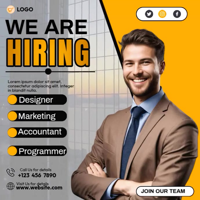 Job Hiring Opportunities Template PosterMyWall