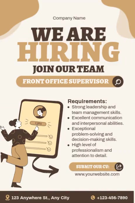 Job Hiring Position, Template | PosterMyWall
