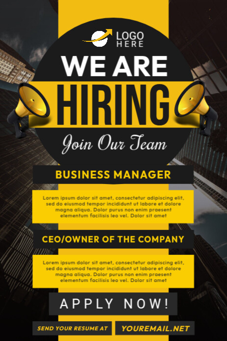 Simple Hiring Poster Example Hiring Poster Sample