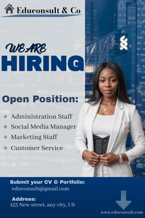 Job hiring poster template | PosterMyWall