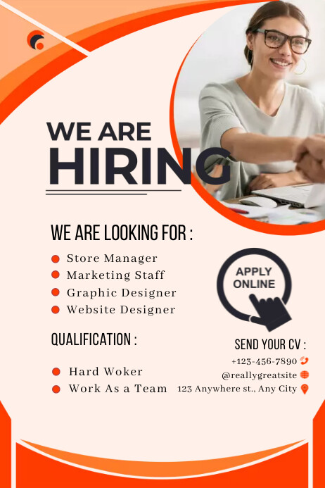 Job Hiring Poster Template | PosterMyWall