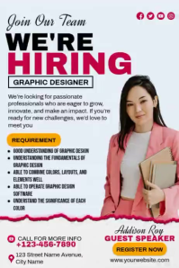Job Hiring Recruitment Poster template