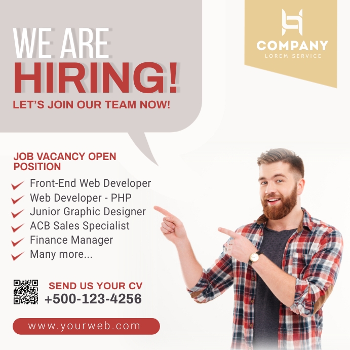 Job Hiring Social Media Video Template | PosterMyWall