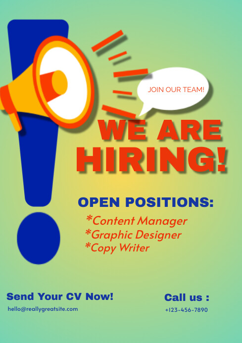 Job hiring tamplate Template | PosterMyWall