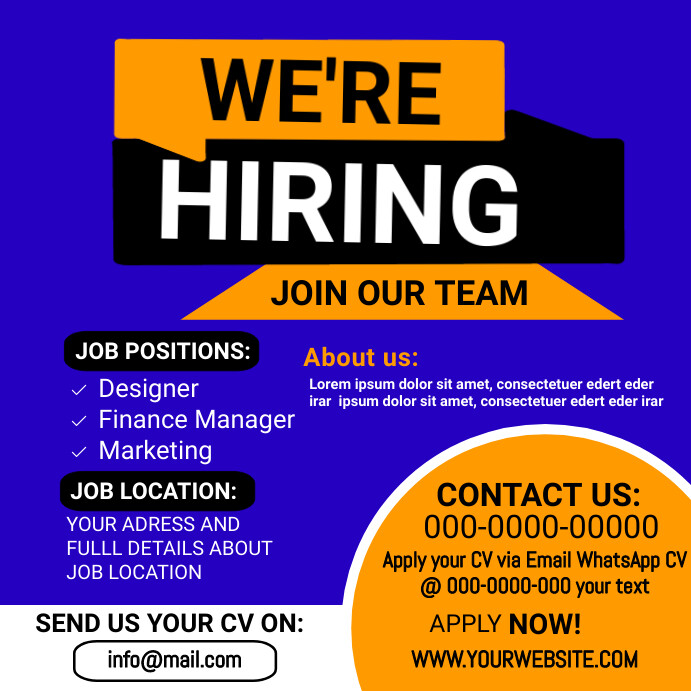 Job Hiring Template PosterMyWall