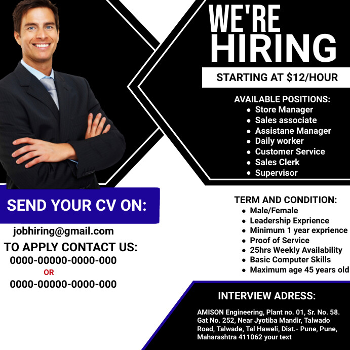 job hiring template | PosterMyWall