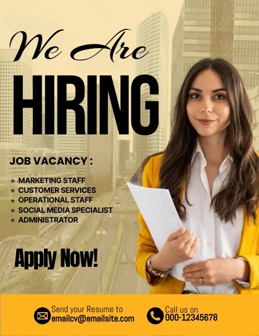 Job Preview Sample Job Hiring Template | PosterMyWall
