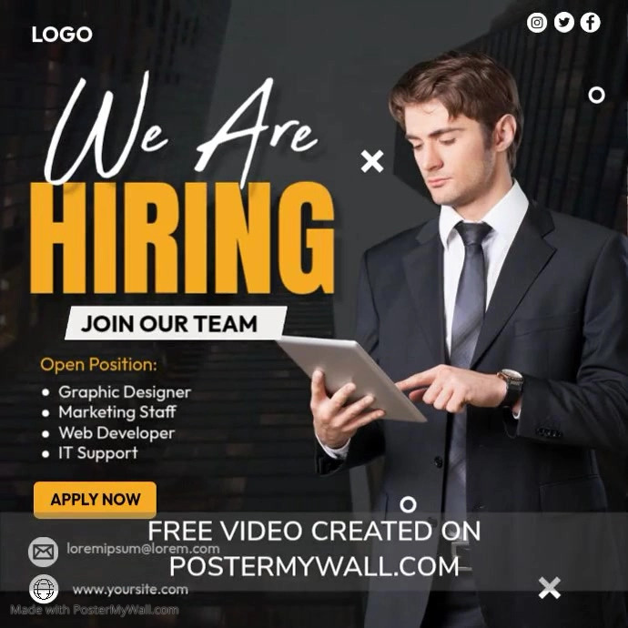 Job Hiring Template PosterMyWall
