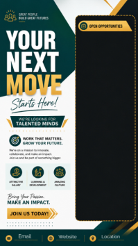 Black Career Opportunities งานแสดงผลงานแบบดิจิทัล Template