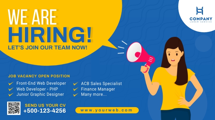 Job Hiring Twitter Post Design Template | PosterMyWall