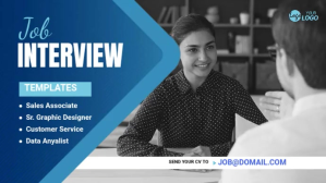 Job Interview banner template Affichage numérique (16:9)