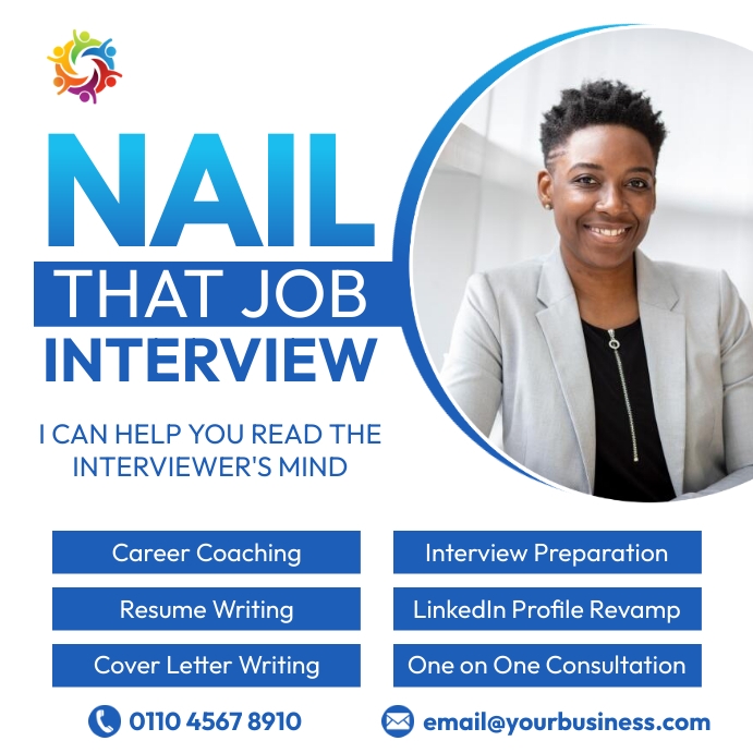 Interview Informative Flyer Example Copy of job interview career coaching flyer | PosterMyWall