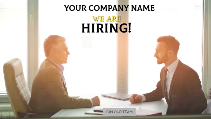 Thumbnail Interview Design Job interview Template | PosterMyWall