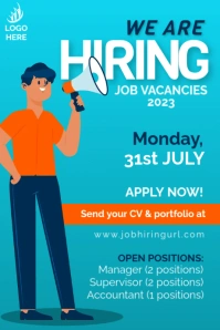 Job opportunity, online ad, announcement Tumblr Graphic template