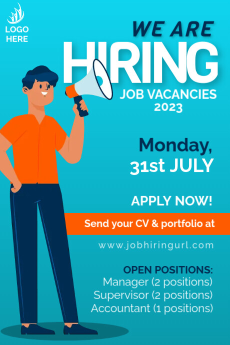 Job opportunity, online ad, announcement Tumblr Graphic template