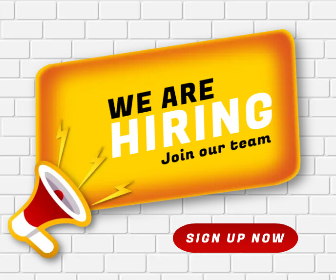 Job opportunity, online ad, announcement Duży prostokąt template