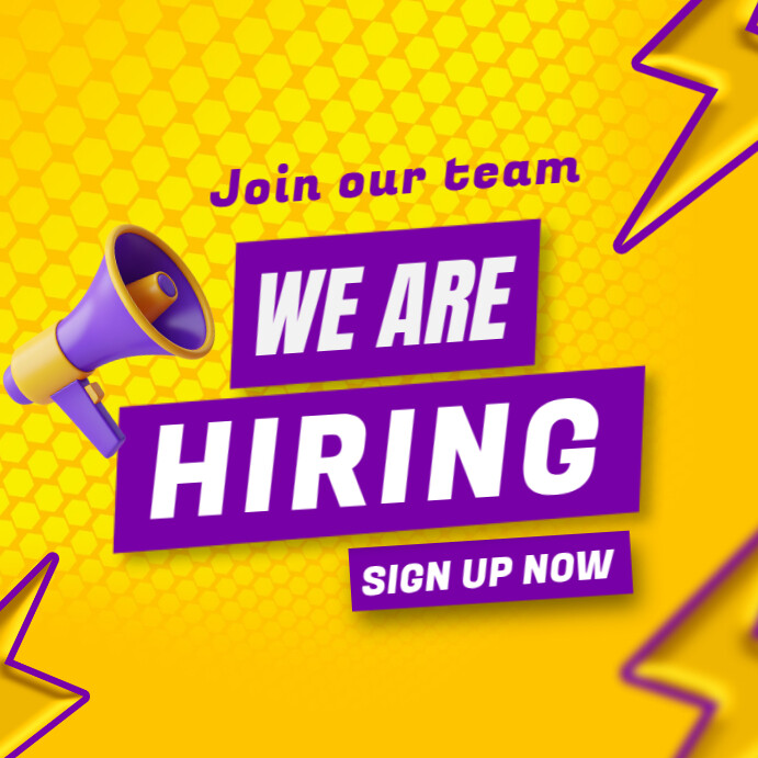 Job opportunity, online ad, announcement Instagram Post template