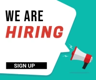 Job opportunity, online ad,announcement Large Rectangle template