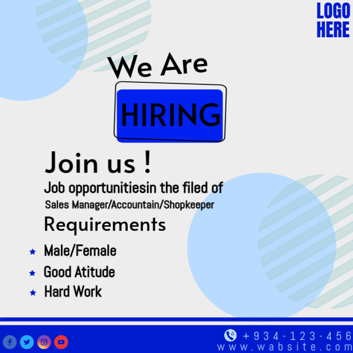 Job poster Template | PosterMyWall