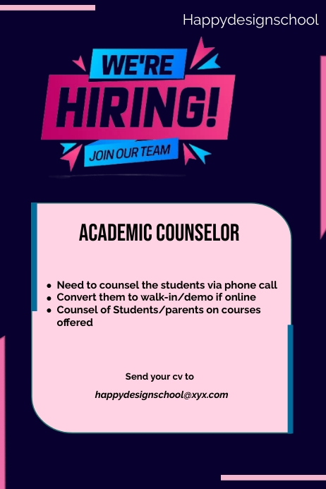 job poster Template | PosterMyWall