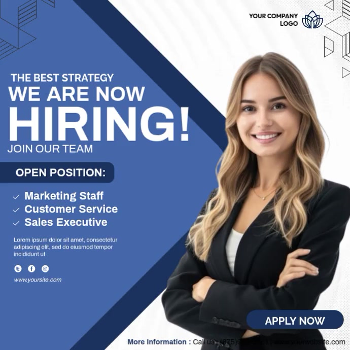 Job Recruitment Ads Template | PosterMyWall