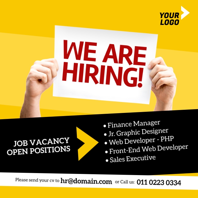 Job Vacancy Ad Template PosterMyWall