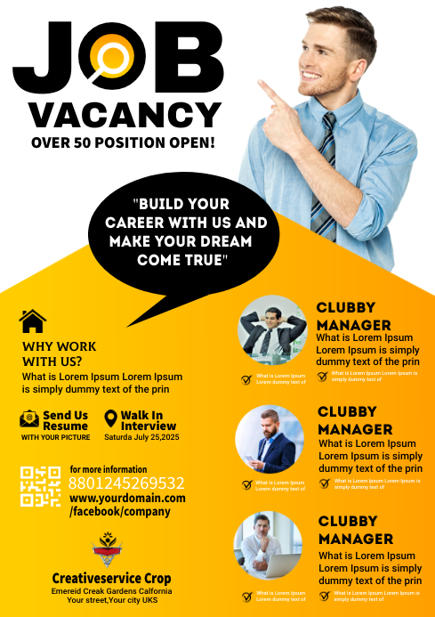 Job Vacancy Ads Template | PosterMyWall
