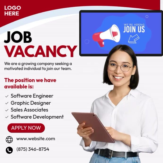 Job Vacancy Template | PosterMyWall