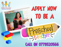 White Preschool Teacher Recruitment Flyer Template