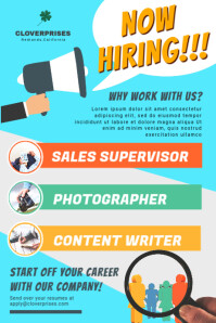 job poster template hiring recruitment posters vacancy templates flyers create ads internship looking customizable edit skills professional customize postermywall