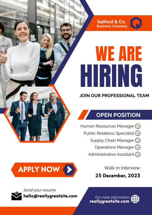 Job vacancy Poster Template | PosterMyWall