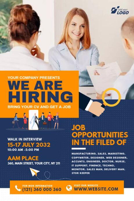 Vacancy Poster Example Job Vacancy Poster Template | PosterMyWall
