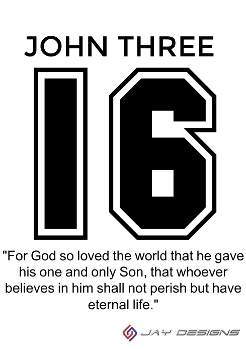 john 3:16 print design A3 template