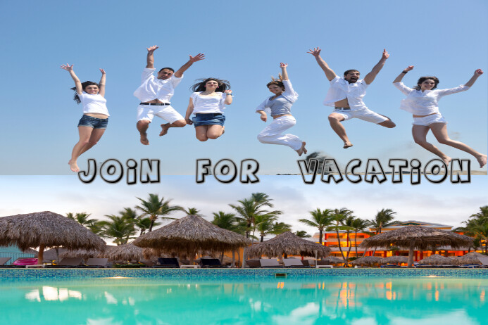 Join for vacation Cartaz template